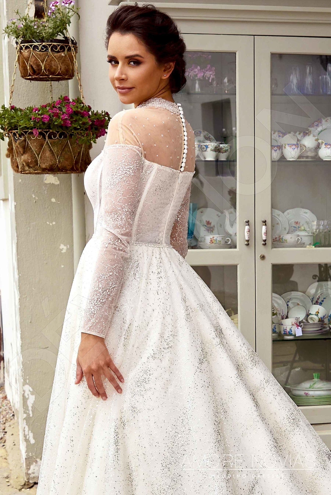 Lindsay Full back Princess/Ball Gown Long sleeve Wedding Dress 3