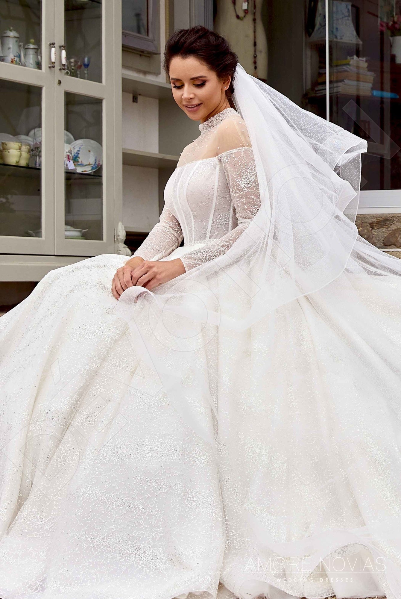 Lindsay Full back Princess/Ball Gown Long sleeve Wedding Dress 4