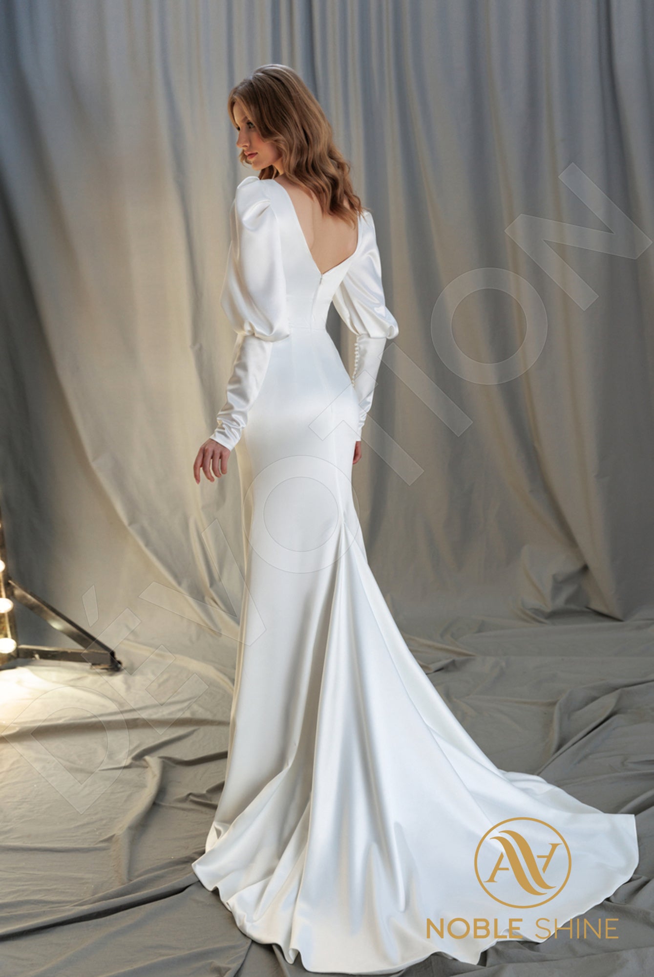 Kaelea Open back Trumpet/Mermaid Long sleeve Wedding Dress Back