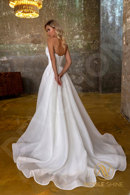 Komina Open back A-line Strapless Wedding Dress Back