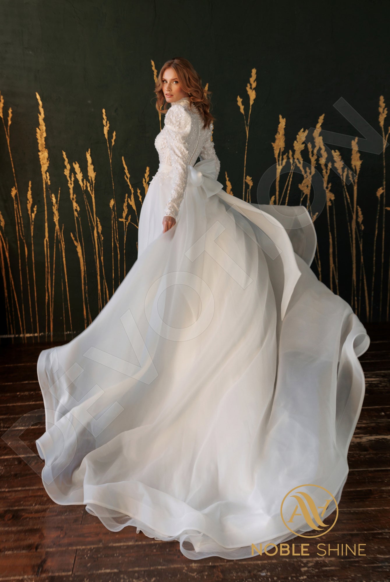 Sabrann Full back A-line Long sleeve Wedding Dress 6