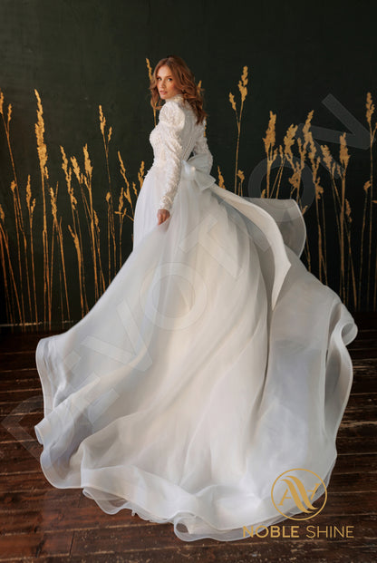 Sabrann Full back A-line Long sleeve Wedding Dress 6