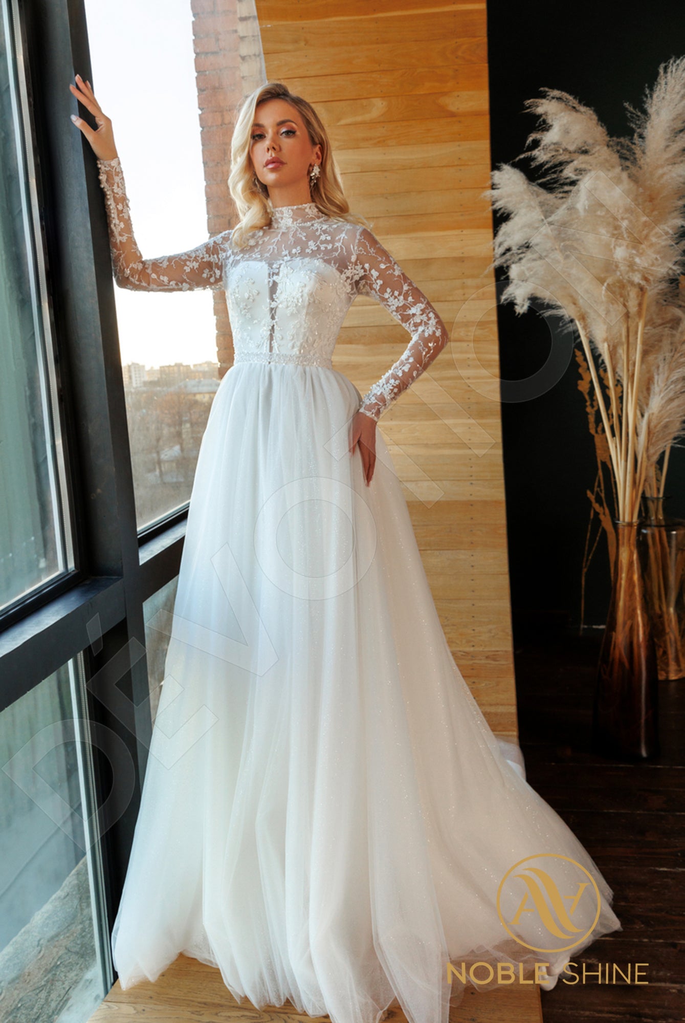 Orleyt Full back A-line Long sleeve Wedding Dress 6