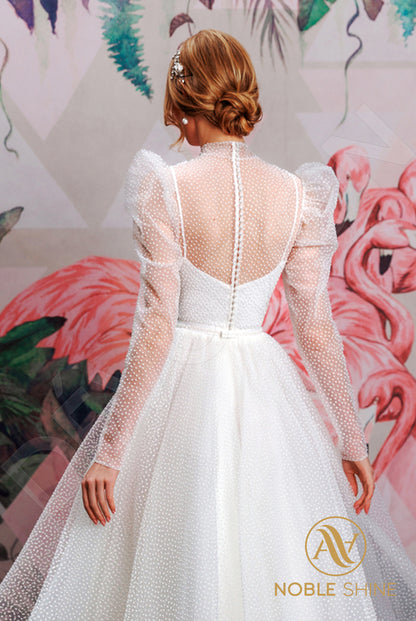 Sozanna Full back A-line Long sleeve Wedding Dress 4