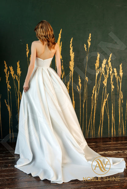 Fedelma Open back A-line Strapless Wedding Dress Back