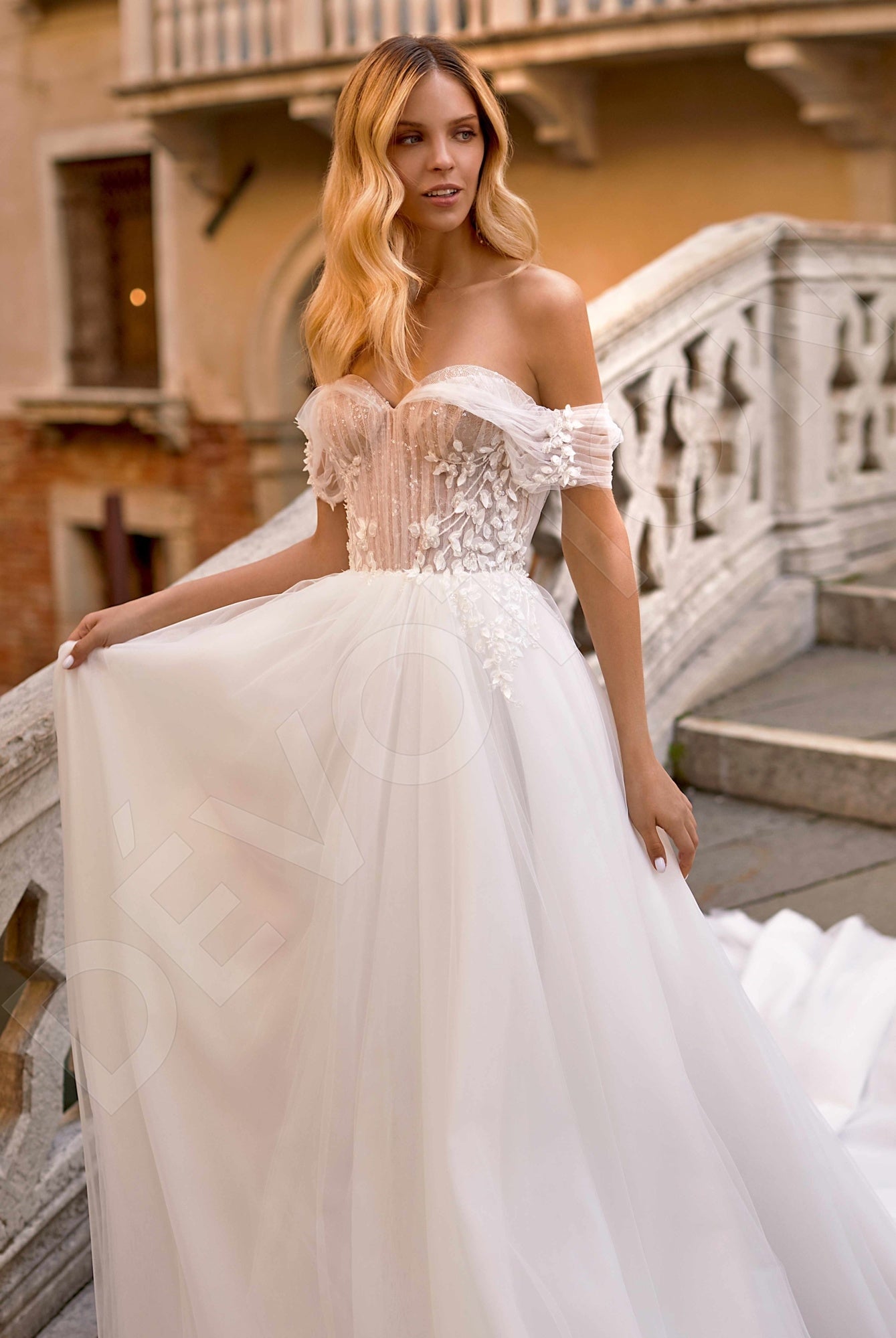 Aysha A-line V-neck Ivory Wedding dress 2