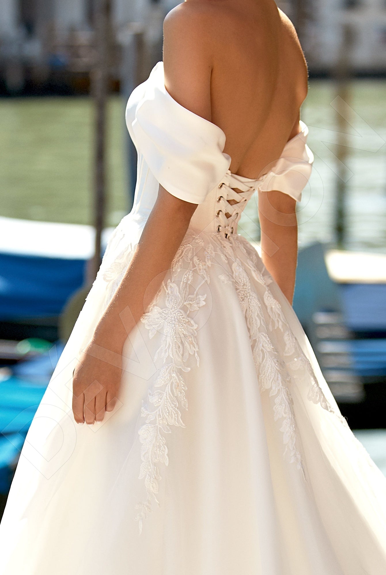 Alany A-line Off-shoulder/Drop shoulders Ivory Wedding dress 6