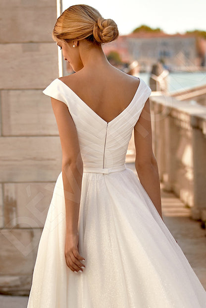 Aspina A-line V-neck Ivory Wedding dress 3