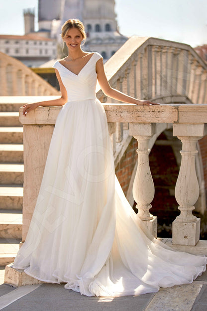 Aspina A-line V-neck Ivory Wedding dress 7