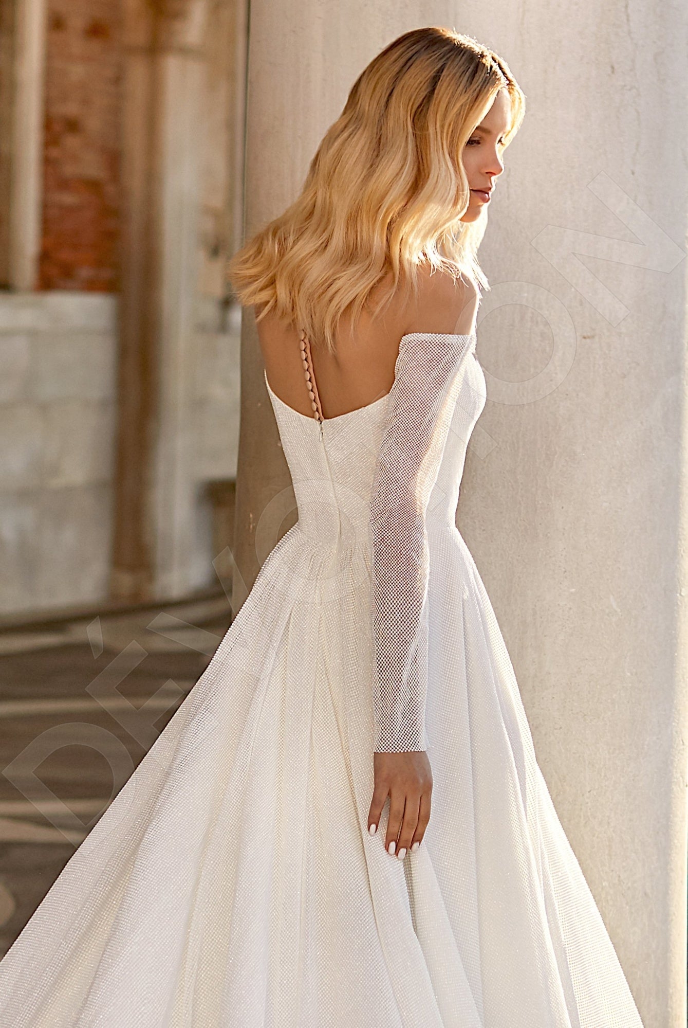 Cara A-line Illusion Ivory Wedding dress 4