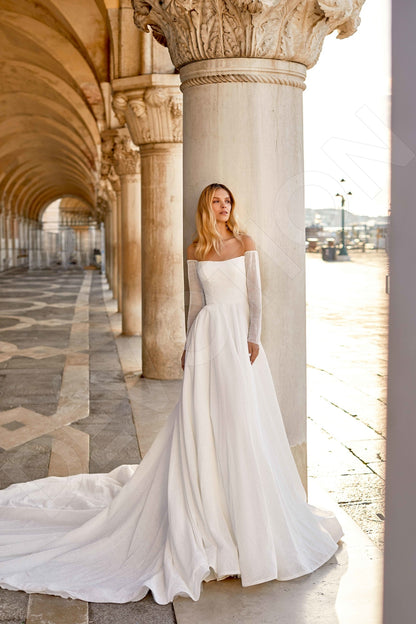 Cara A-line Illusion Ivory Wedding dress 7