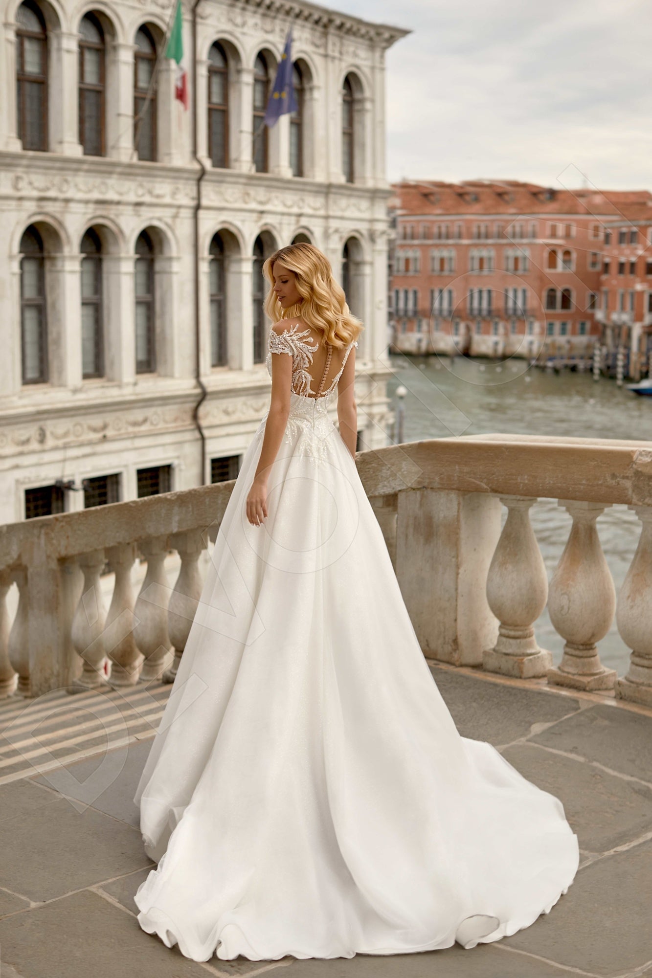 Deni A-line Illusion Ivory Wedding dress 6