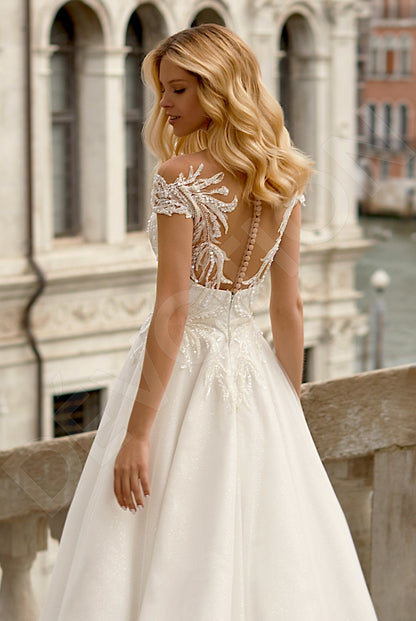 Deni A-line Illusion Ivory Wedding dress 3