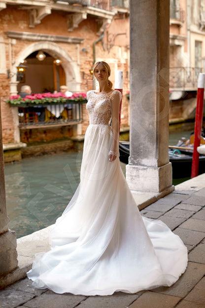 Marya A-line Jewel Ivory Wedding dress 7