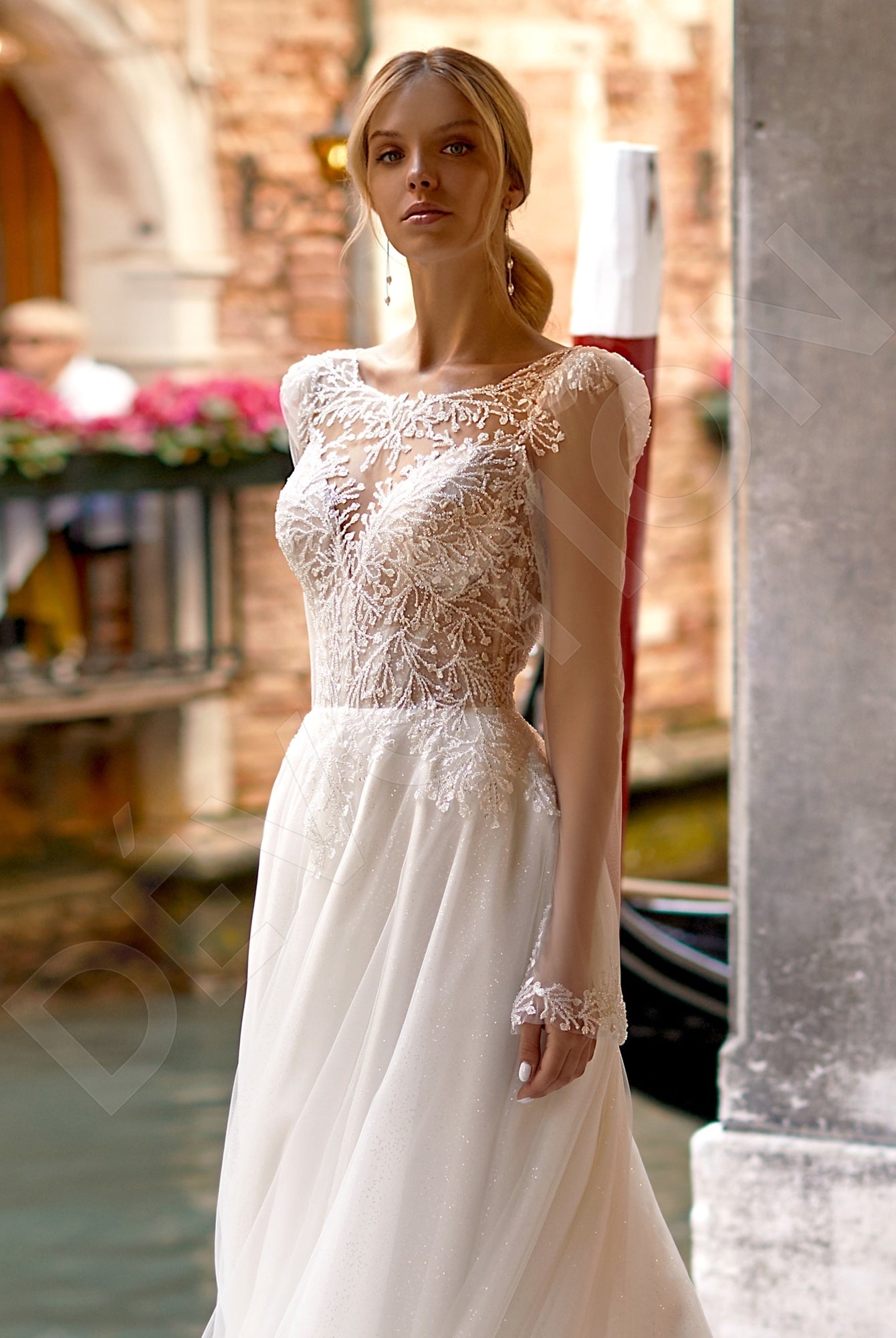 Marya A-line Jewel Ivory Wedding dress 4
