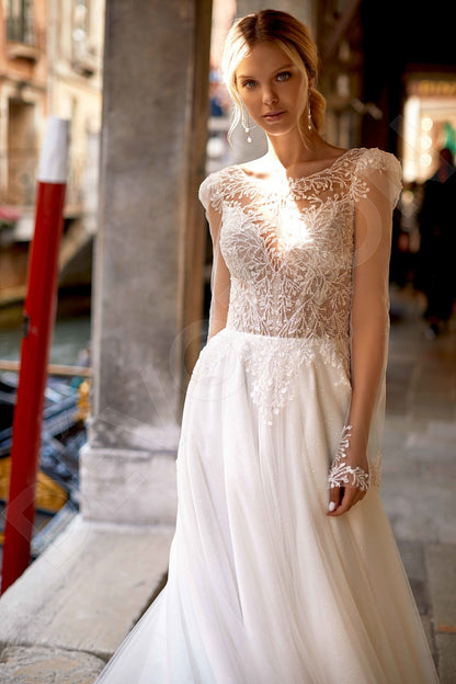 Marya A-line Jewel Ivory Wedding dress 2