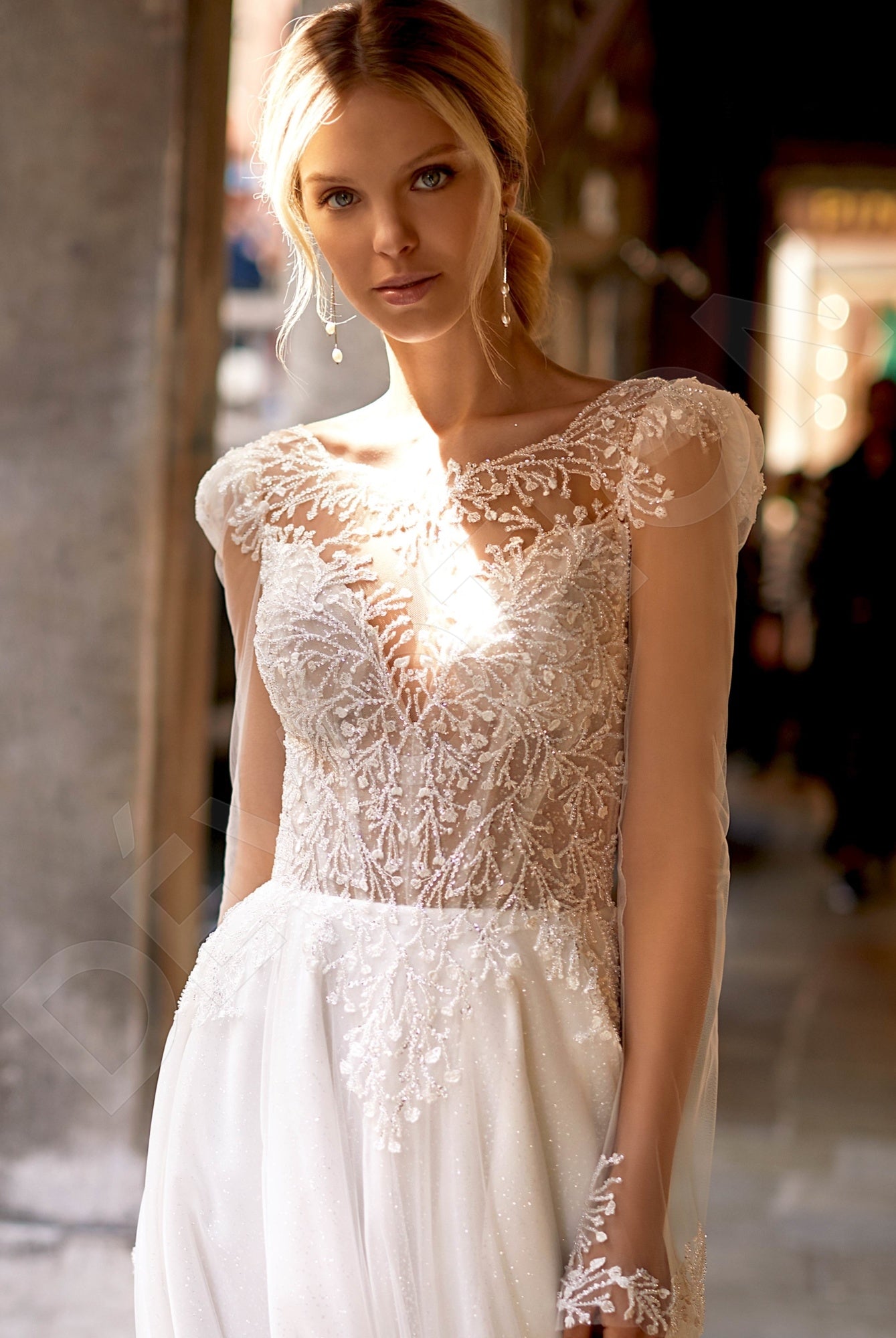 Marya A-line Jewel Ivory Wedding dress 6