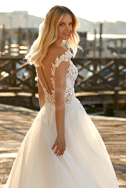 Sarina A-line Illusion Ivory Wedding dress 3