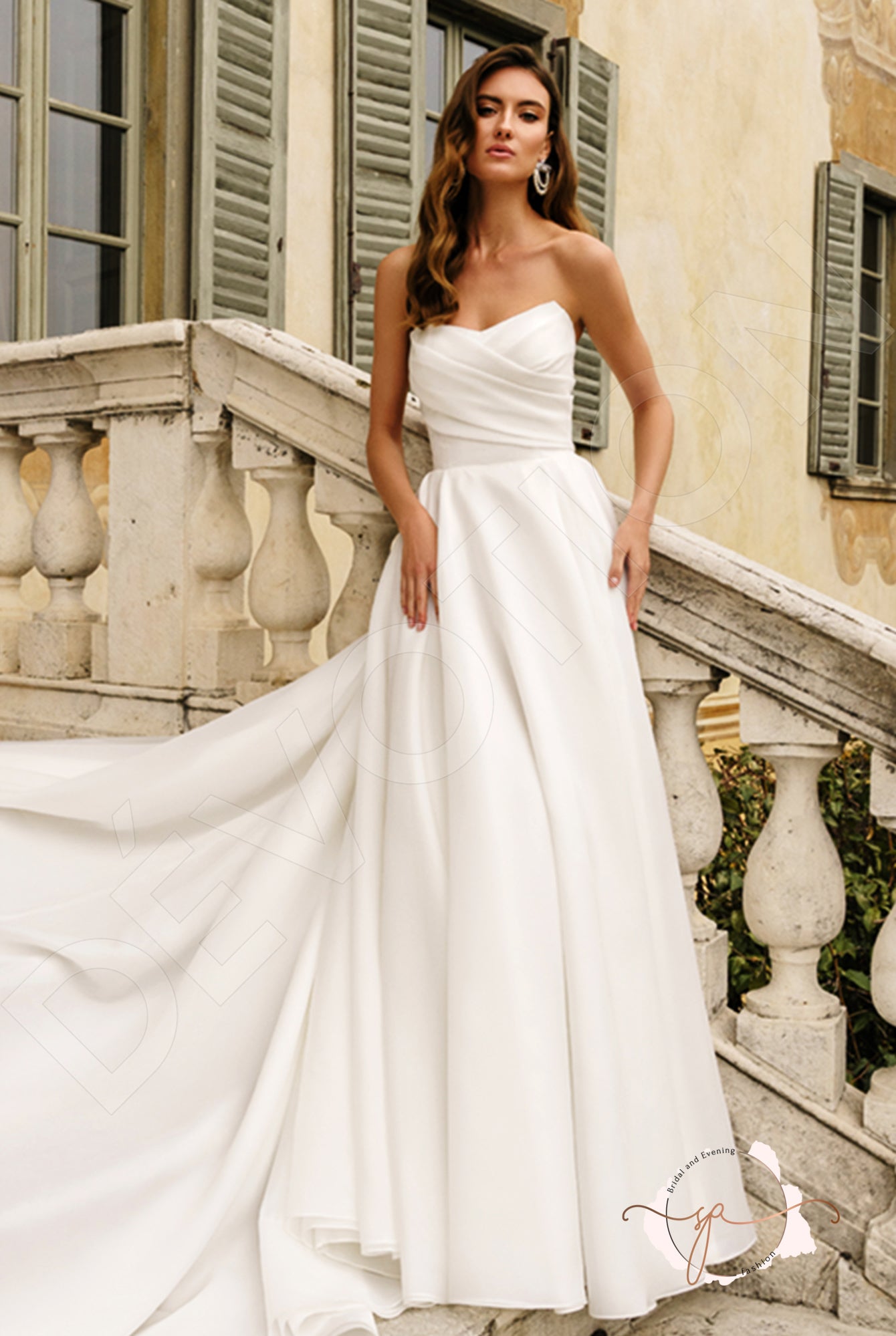Agna A-line Sweetheart Milk Wedding dress