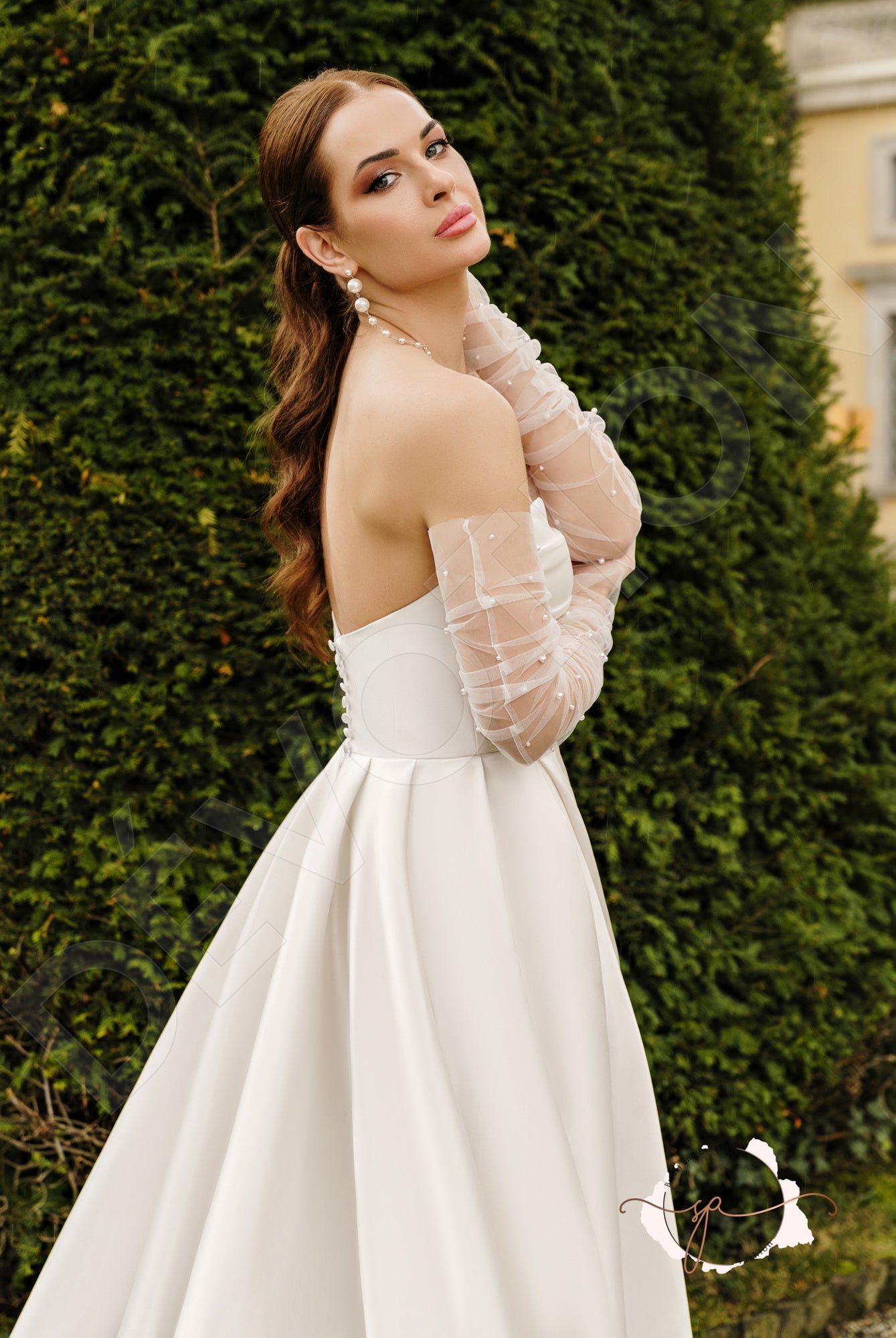 Greynn A-line Sweetheart Milk Wedding dress