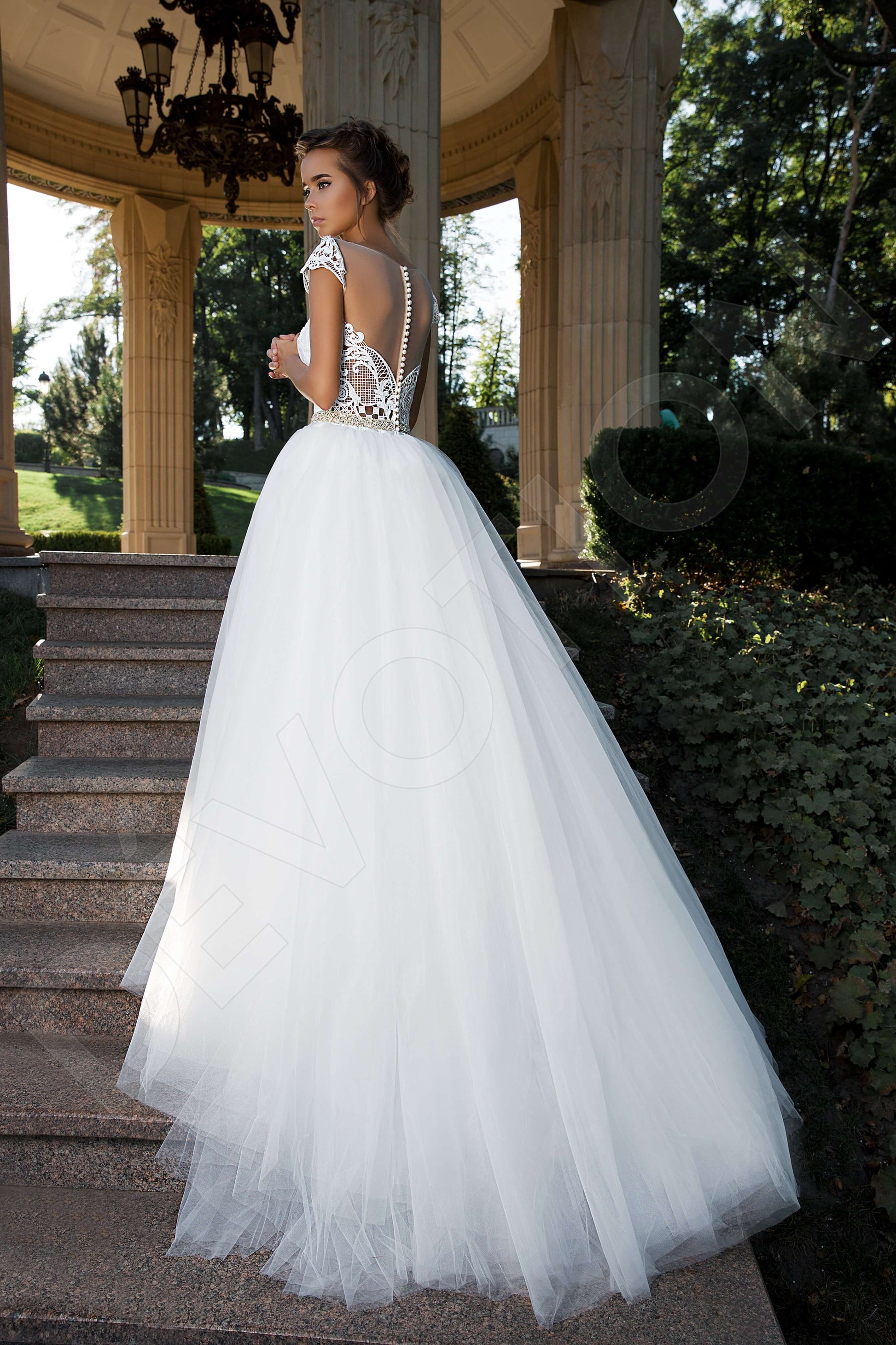 Taissa-Grace Princess / Ball Gown Illusion Ivory Wedding Dress