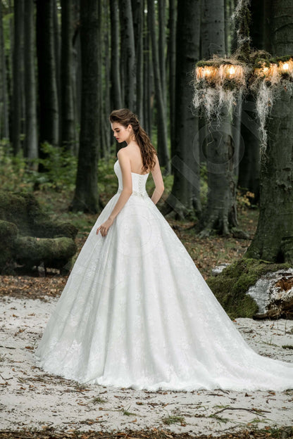 Donatella Open back A-line Strapless Wedding Dress Back