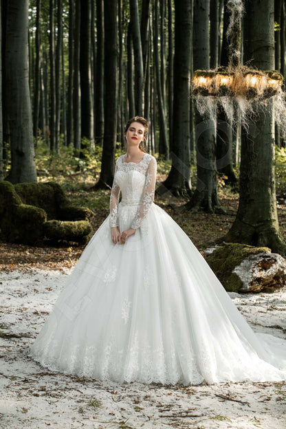 Katherina Open back Princess/Ball Gown Long sleeve Wedding Dress 2