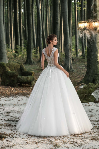Sabra Open back Princess/Ball Gown Sleeveless Wedding Dress Back