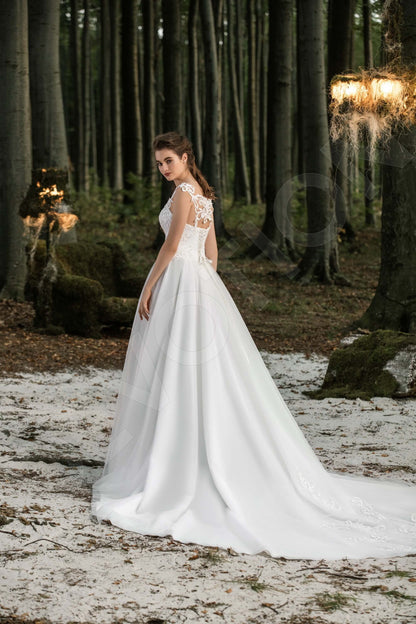 Annora Illusion back A-line Straps Wedding Dress Back