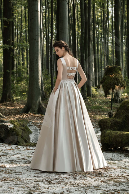 Tulsi Open back A-line Sleeveless Wedding Dress Back