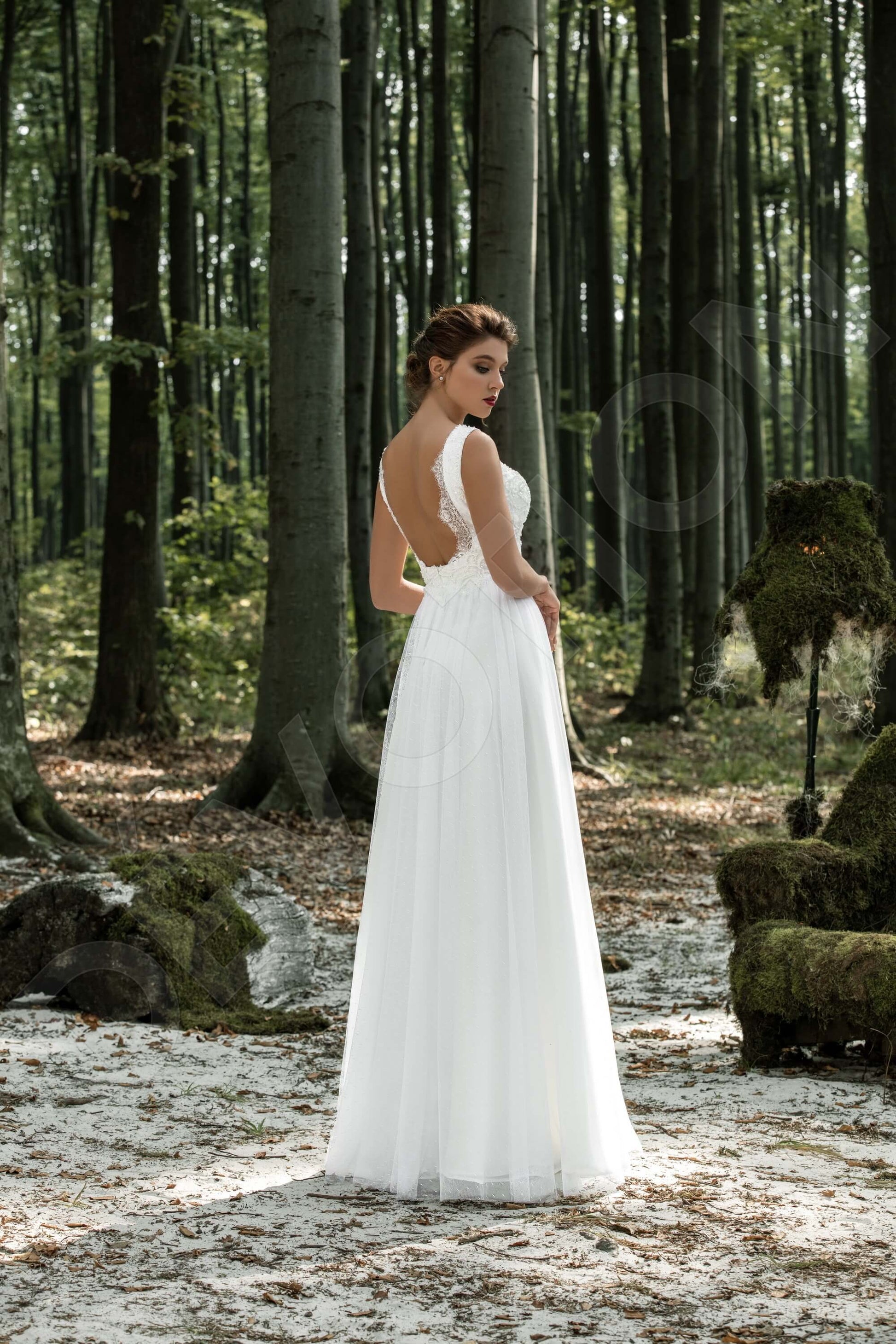 Kindra A-line V-neck White Wedding dress