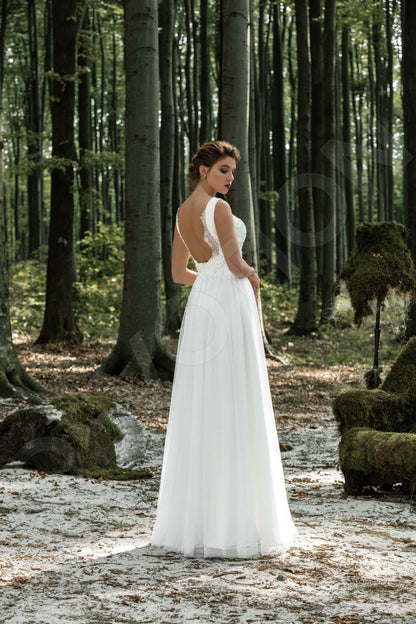 Kindra Open back A-line Sleeveless Wedding Dress Back