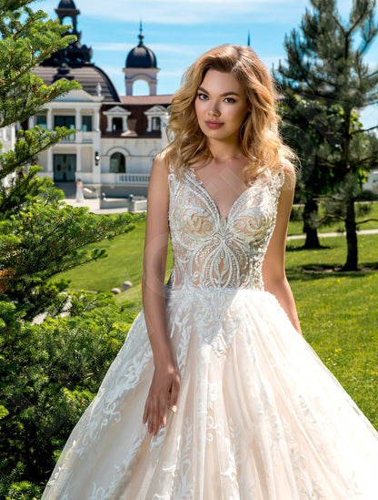Michelle Open back Princess/Ball Gown Sleeveless Wedding Dress 4