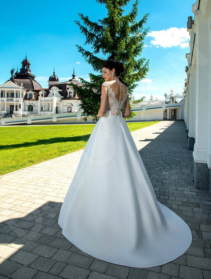 Fila Illusion back A-line Sleeveless Wedding Dress Back