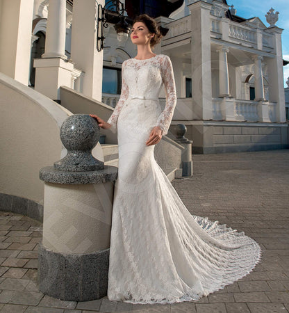 Nannia Open back Trumpet/Mermaid Long sleeve Wedding Dress Front