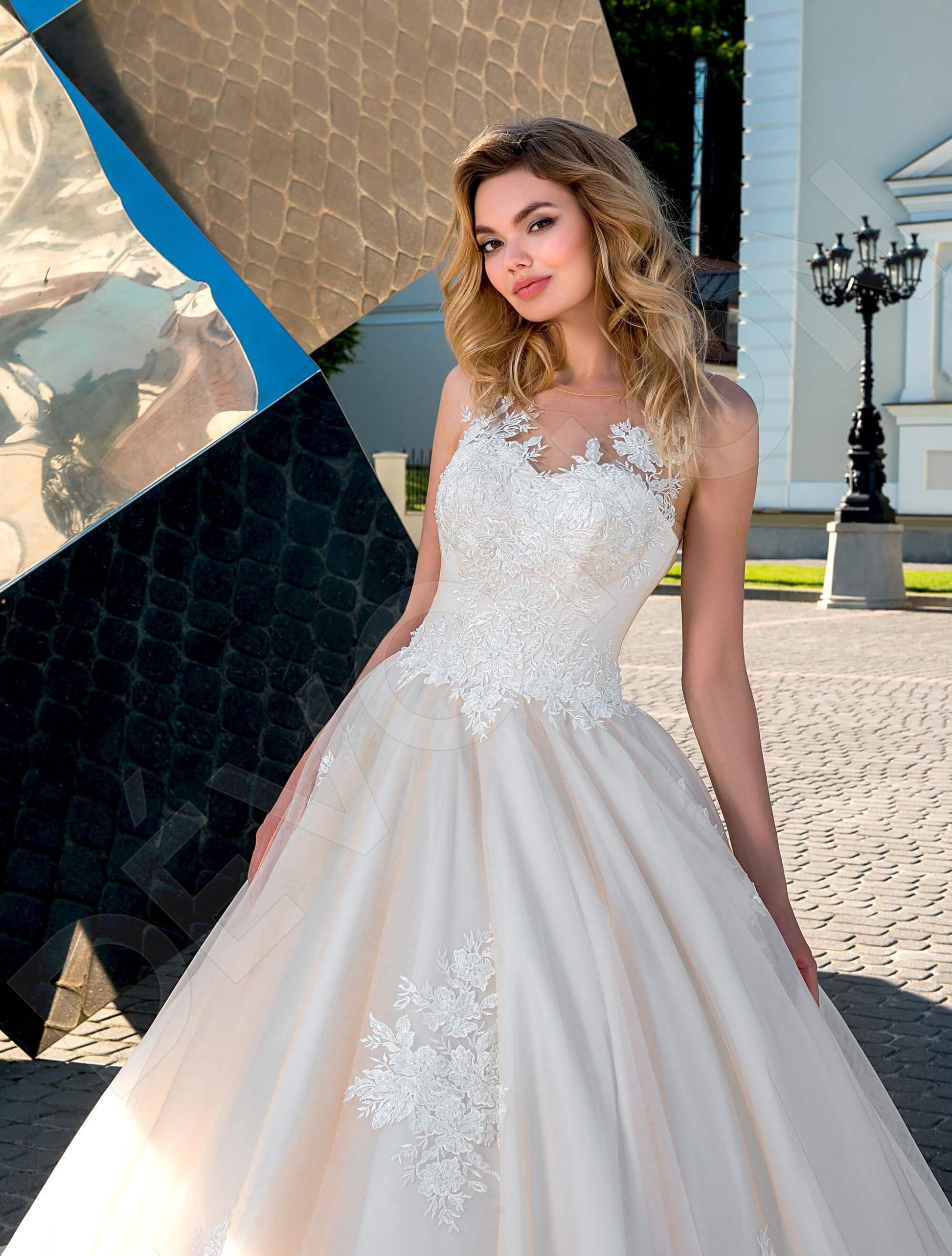 Annelisa Princess/Ball Gown Illusion Milk Cappuccino Wedding dress