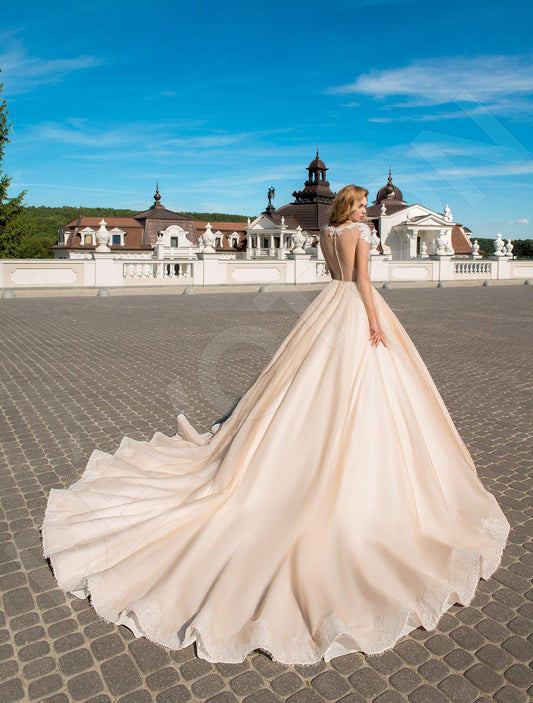 Stella Princess/Ball Gown Boat/Bateau Milk Cappuccino Wedding dress