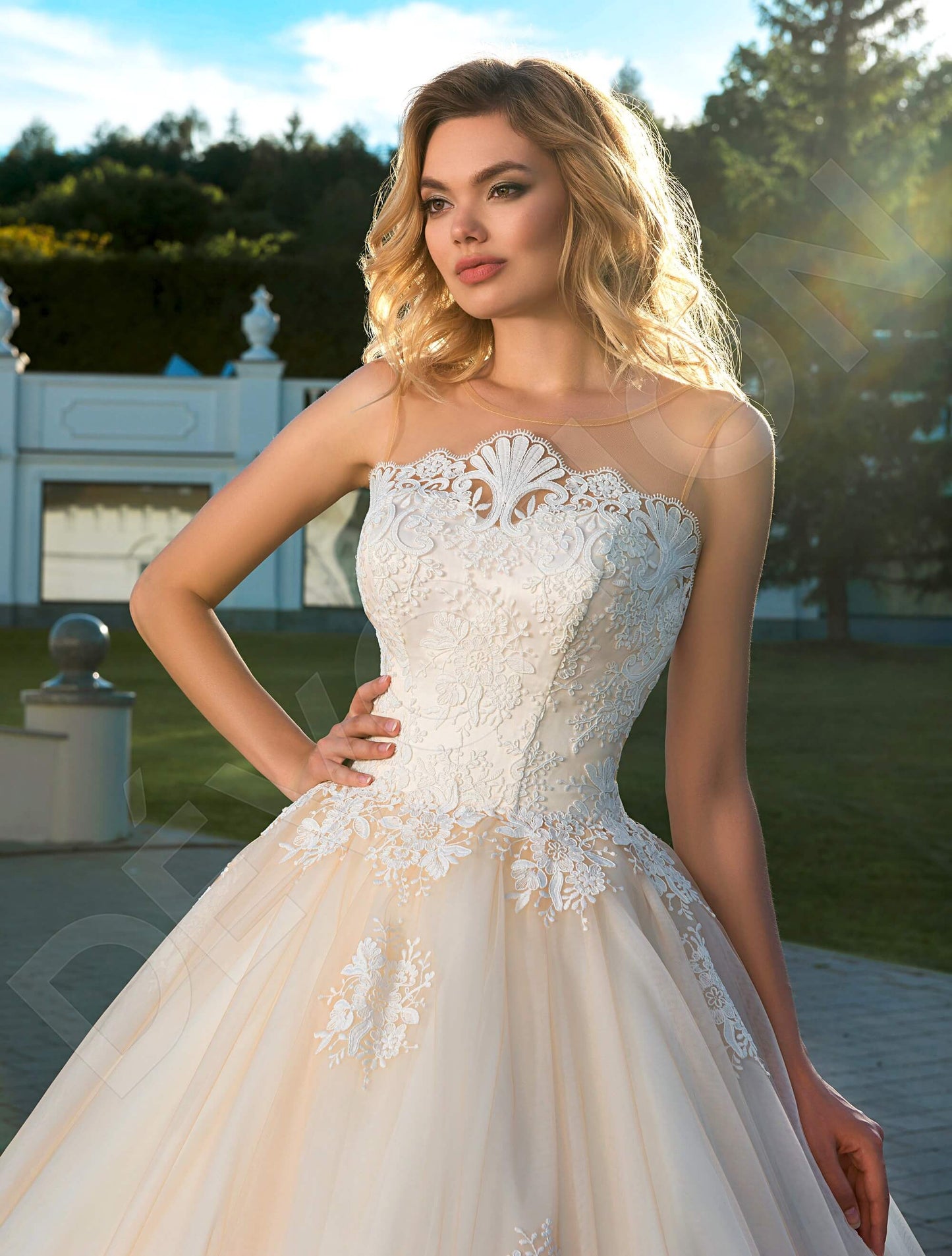 Giovanna Open back Princess/Ball Gown Sleeveless Wedding Dress 2