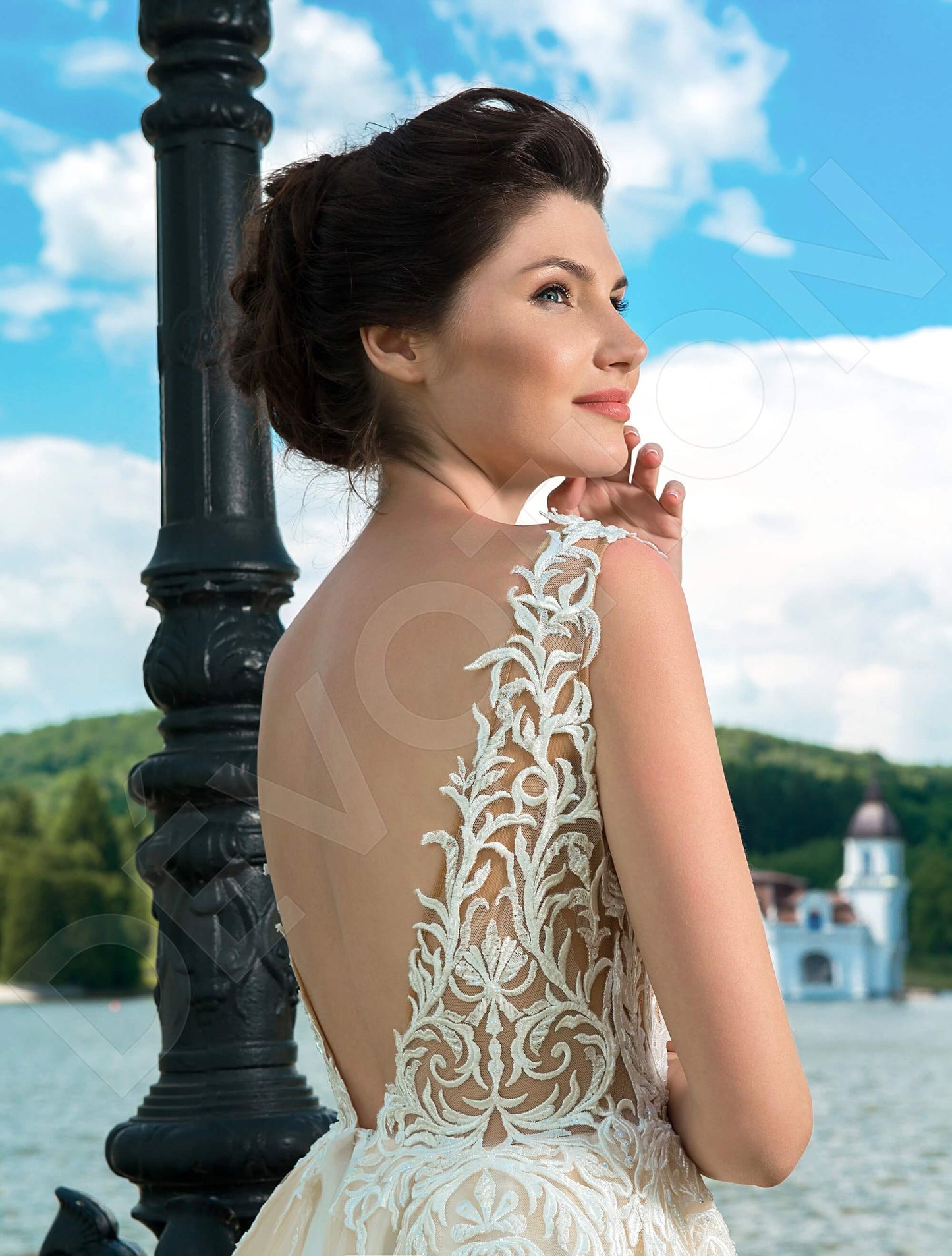 Floriena Open back A-line Sleeveless Wedding Dress 3