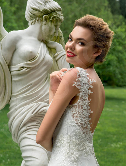 Jalise Open back A-line Sleeveless Wedding Dress 3