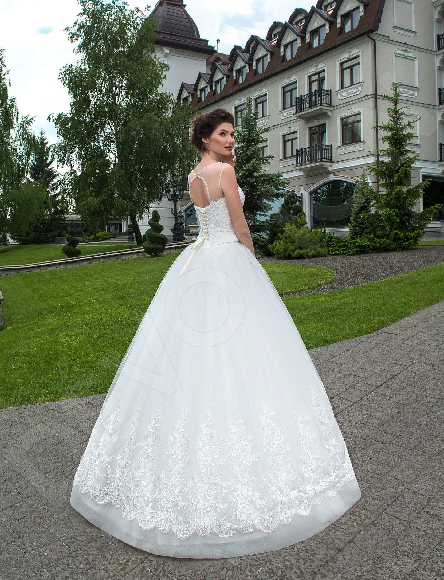 Venecie Open back Princess/Ball Gown Sleeveless Wedding Dress Back