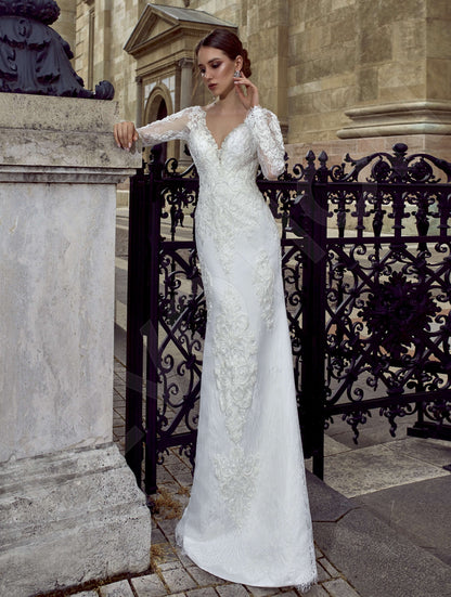 Vigitta Open back Trumpet/Mermaid Long sleeve Wedding Dress Front