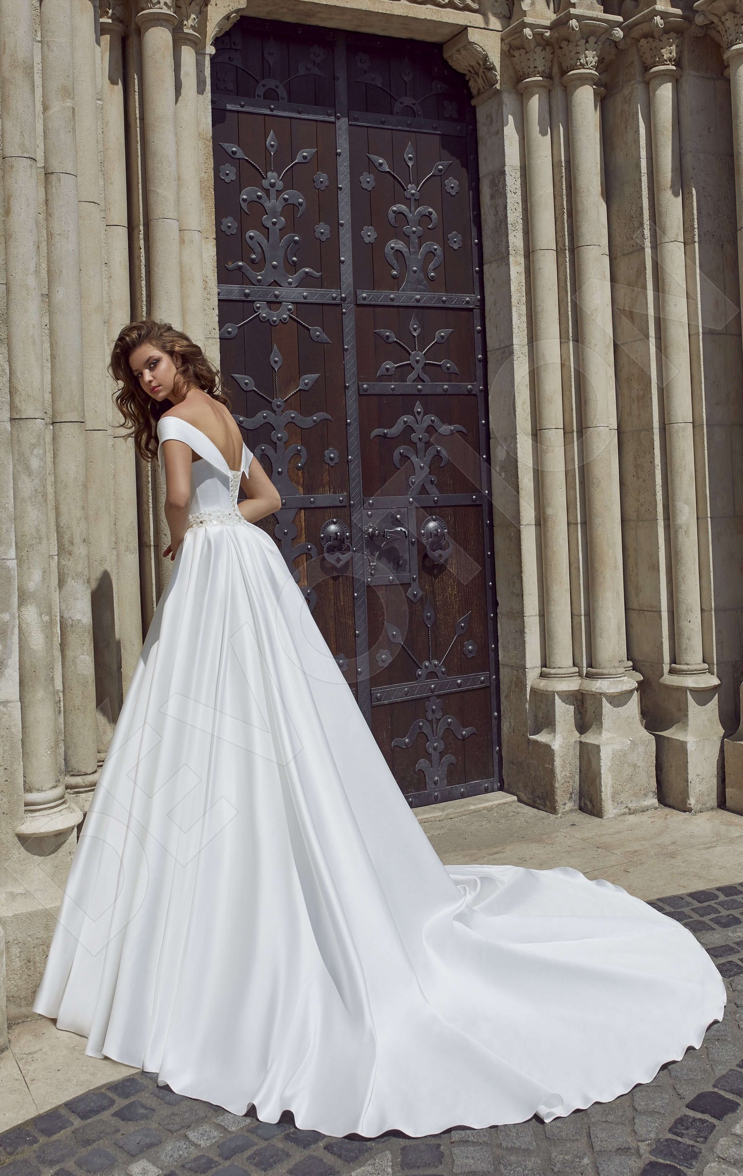 Gia Open back A-line Straps Wedding Dress Back