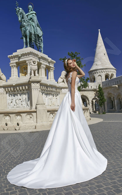 Vilia Open back A-line Sleeveless Wedding Dress Back