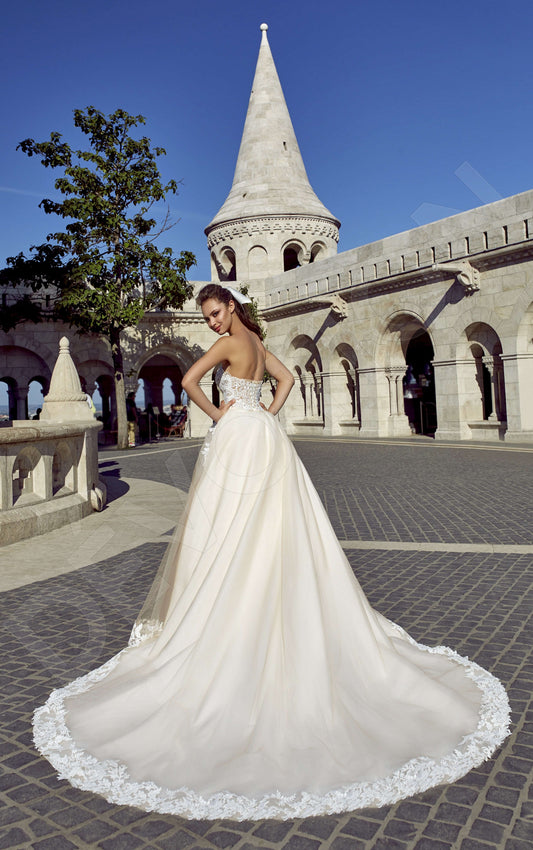 Pelly Princess/Ball Gown Straight across Ivory Wedding dress