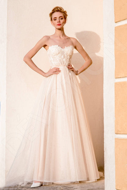 Alsy Open back A-line Sleeveless Wedding Dress Front