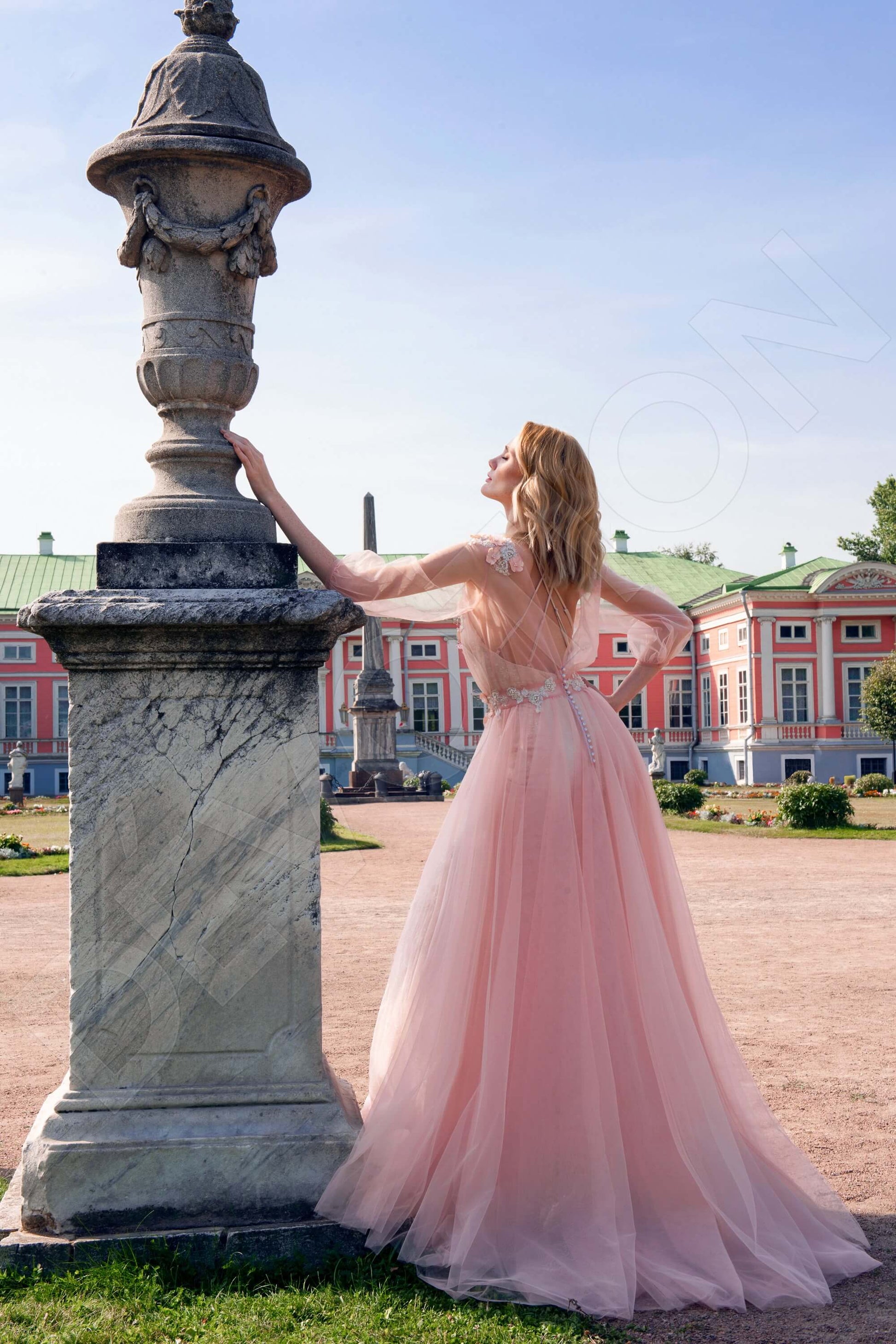 Cassandia Princess/Ball Gown Jewel Pink Wedding dress