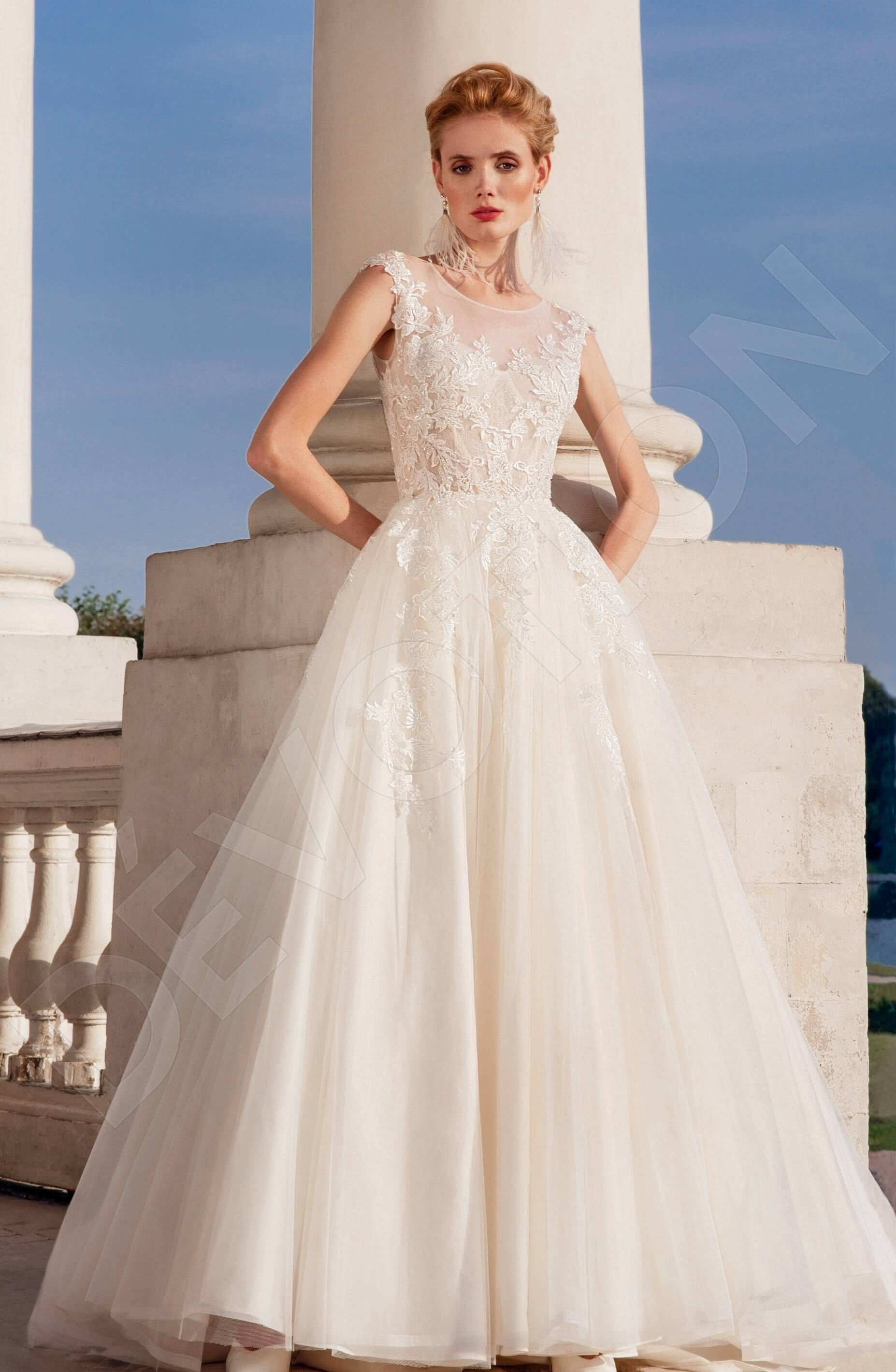 Jevala Princess/Ball Gown Jewel Powder Wedding dress