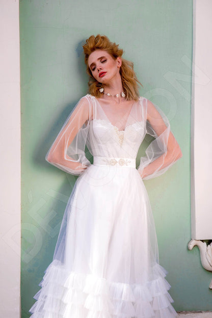 Ricoletta Open back A-line Long sleeve Wedding Dress 6