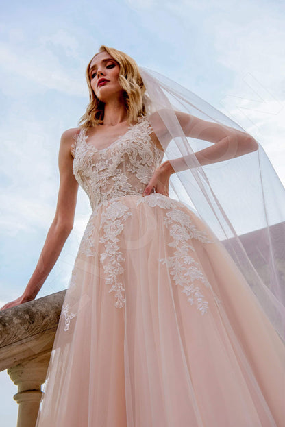 Rosalia Open back A-line Sleeveless Wedding Dress 3